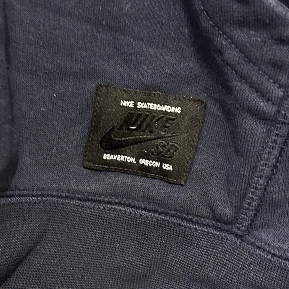 Nike SB Pullover Hoodie Mens Large Navy Blue Gradient Logo - Picture 5 of 12